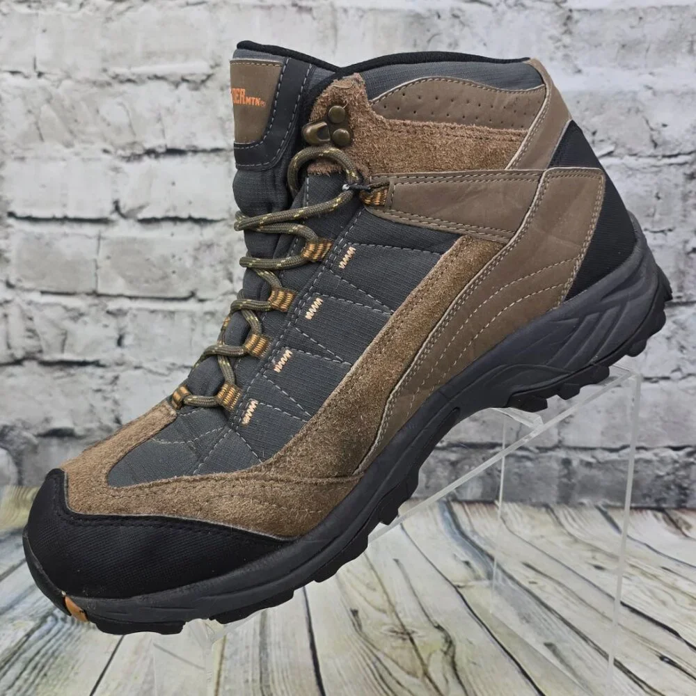 Gander Mountain Trail Climber Boots Men’s 12M Brown Leather Hiking Ankle Outdoor
